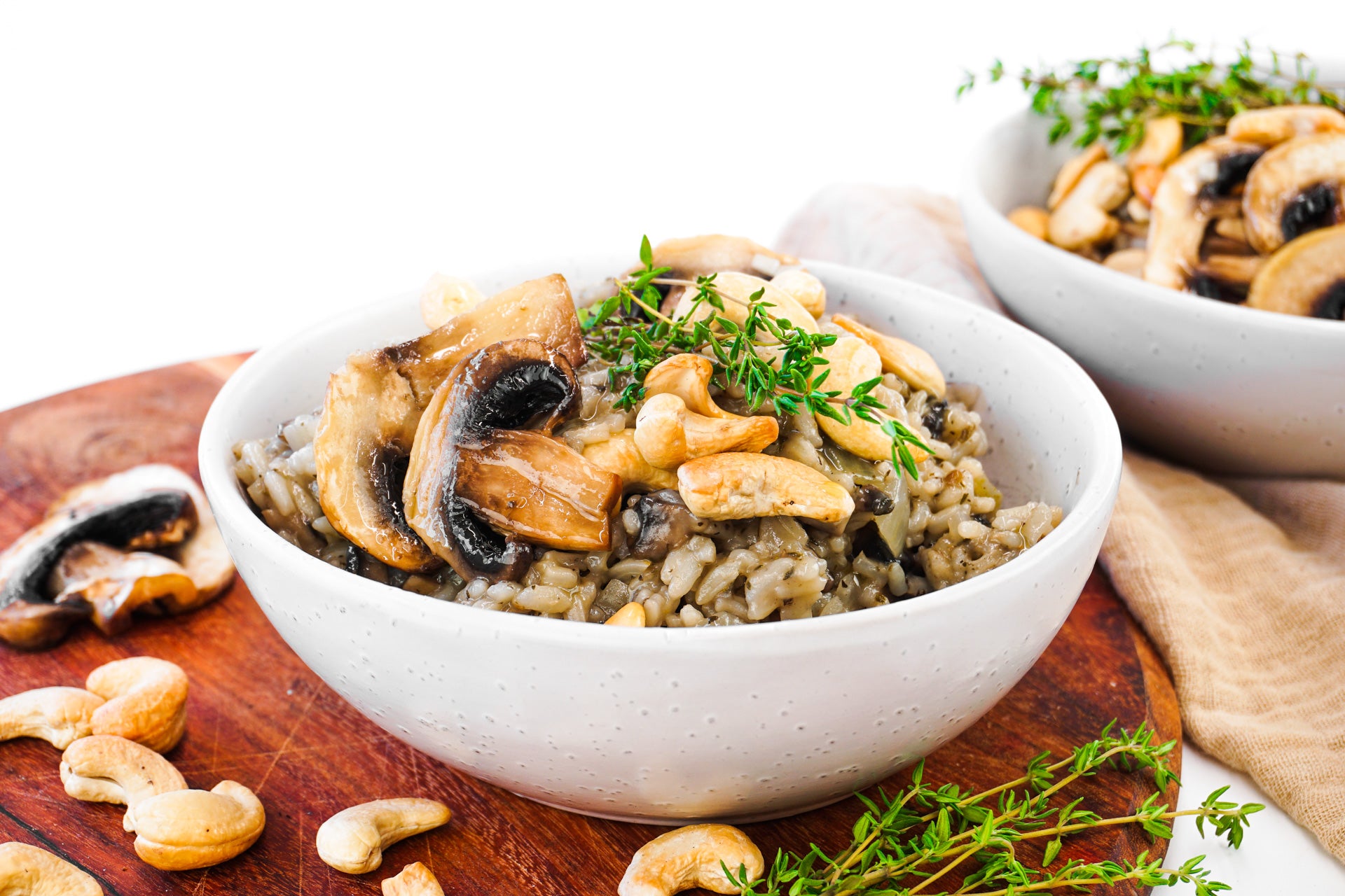 Creamy Mushroom and Cashew Risotto