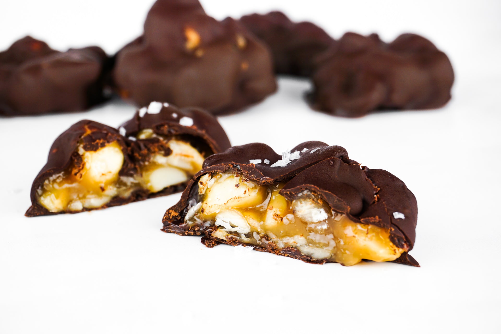 Sticky Caramel and Macadamia Clusters
