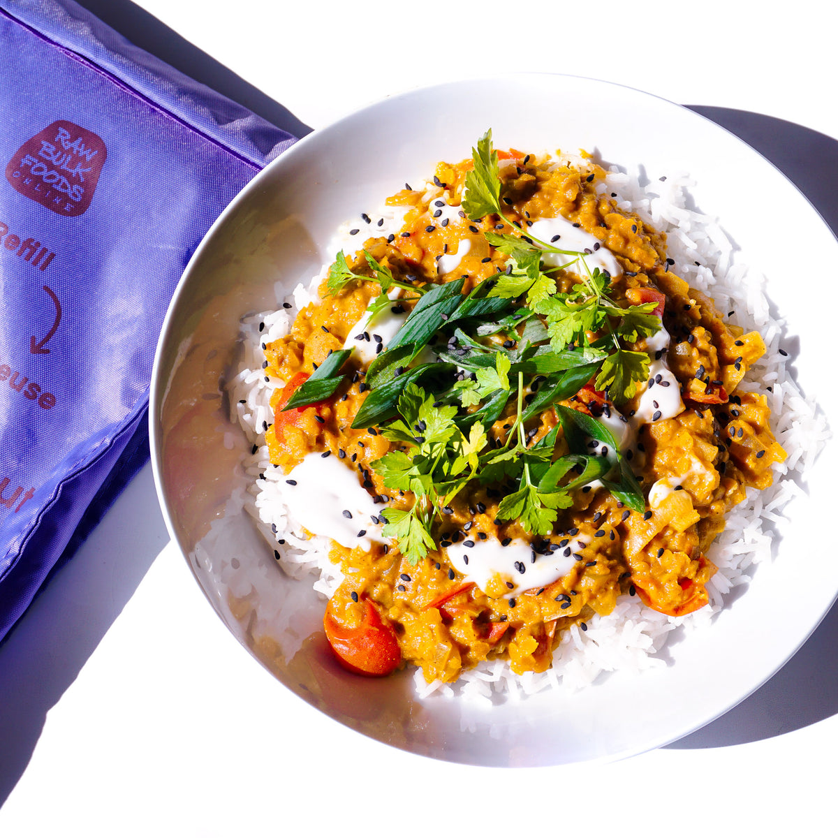 Dahl Curry & Rice "In a bag"