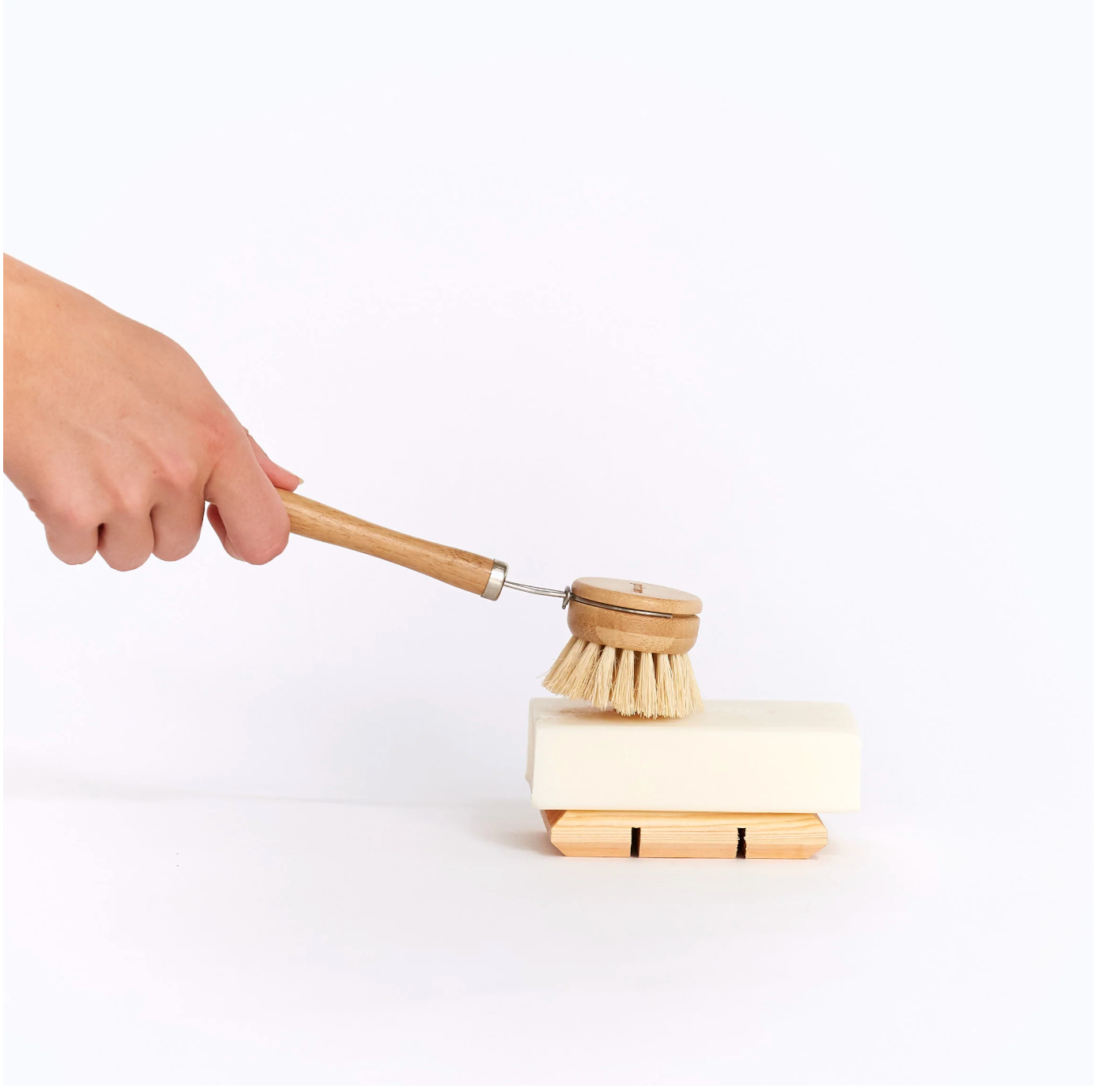 Bamboo Long Handle Dish Brush